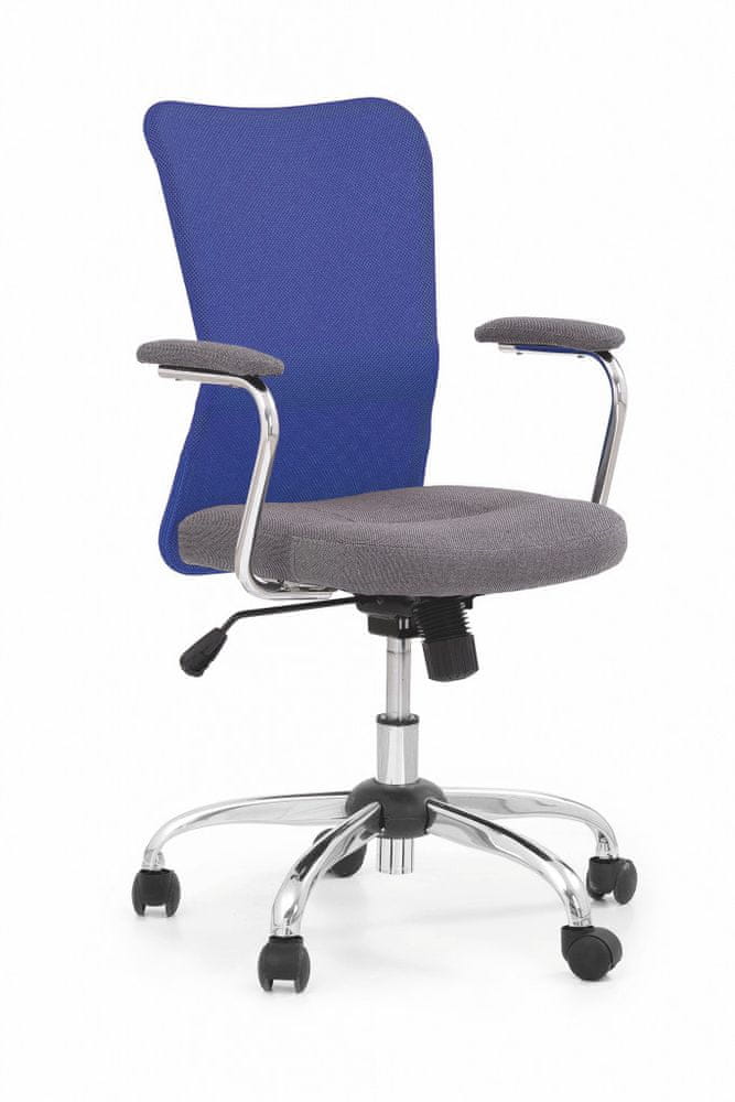 Halmar Kancelárska stolička Andy, šedá / modrá
